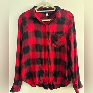 bp Red and Black Plaid Shirt